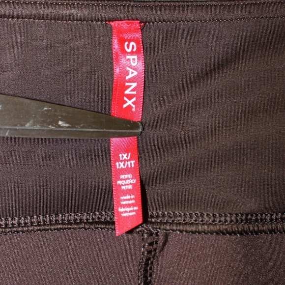 Spanx High Waist Brown Faux Suede Leggings Size 1X Petite - Picture 8 of 10